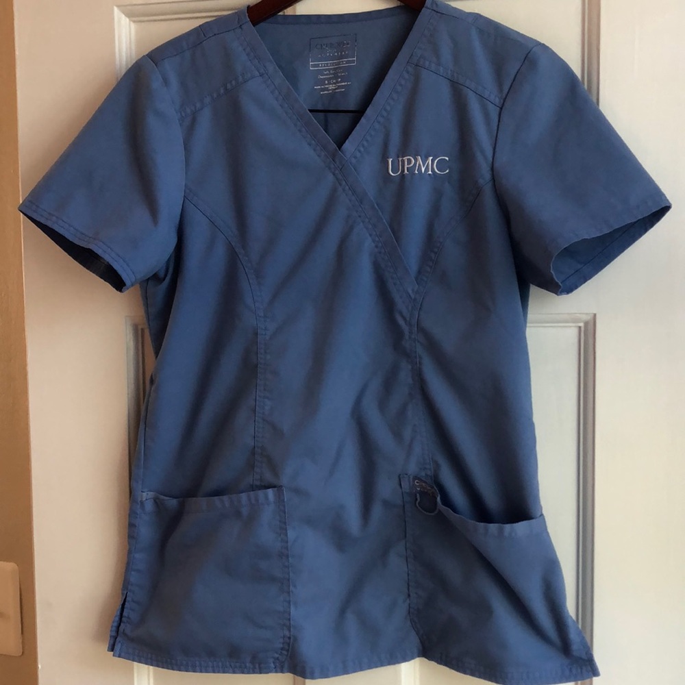 UPMC Cherokee Women’s Scrub Top Ceil Blue Size S